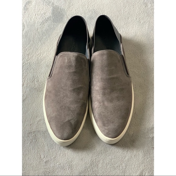 Vince Garvey Gray Suede Slip On Sneakers Size 9.5 - Picture 4 of 7